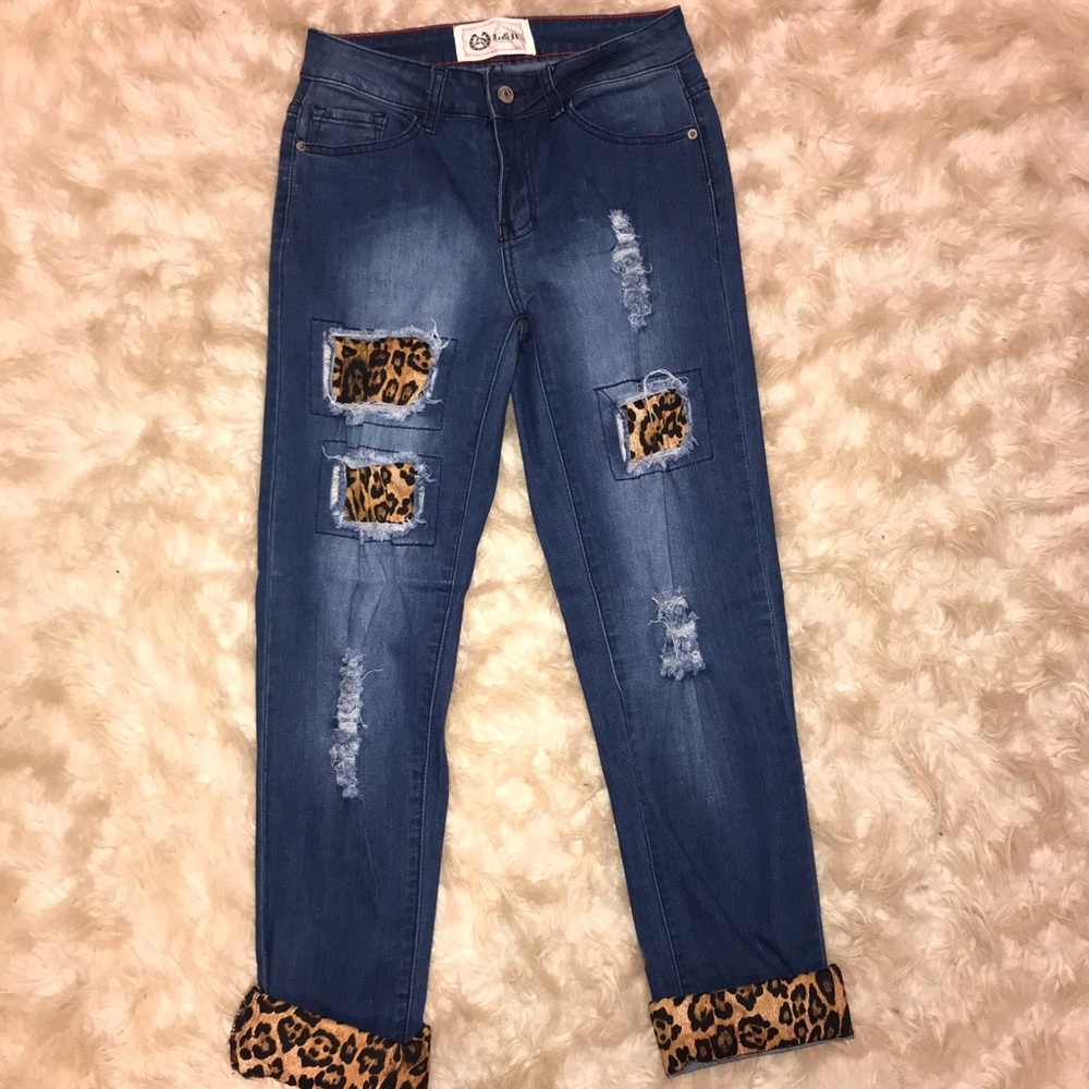L & B Cheetah Jeans